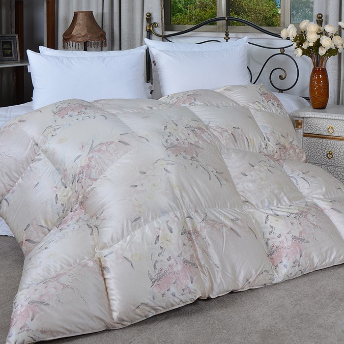 Down Duvet With Printed Cover