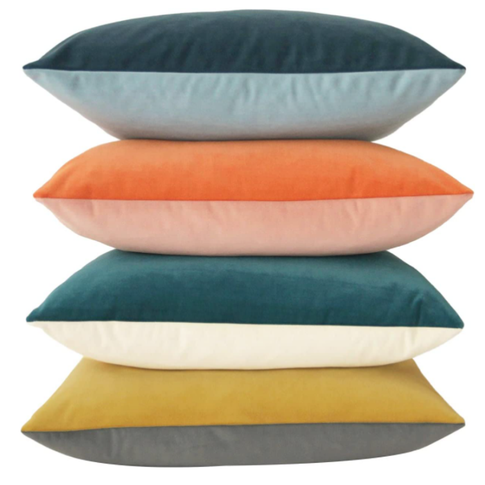 4 pcs velour decorative throw pillow